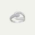 Sortija de Plata con Circonitas Twist